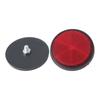 2Pcs Circular Motorcycle Reflector Night Reflective Warning Sticker Circular Self-Adhesive Reflector Safety Sign Signal Strip