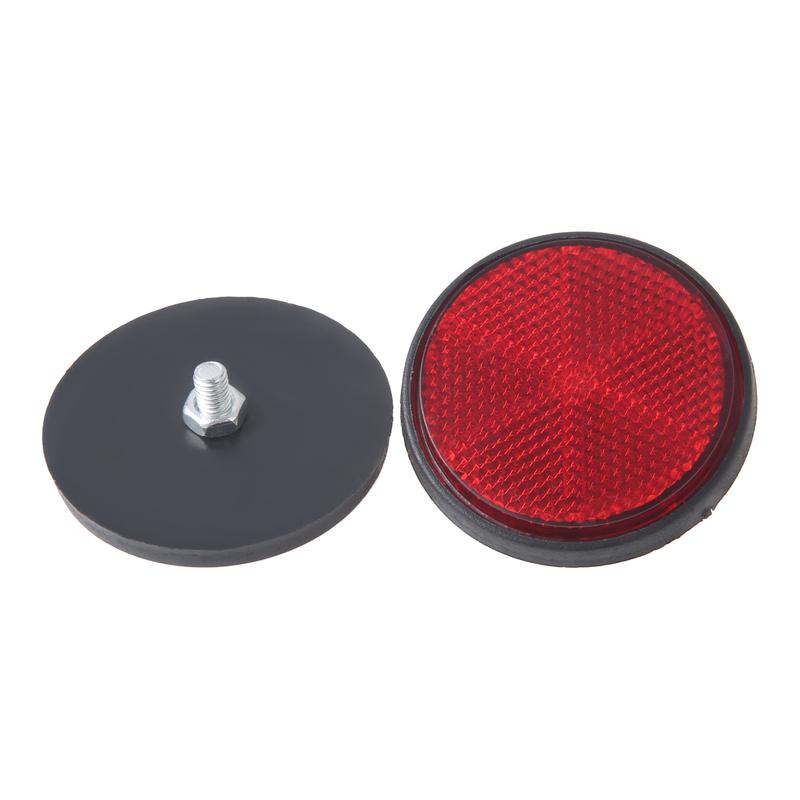2Pcs Circular Motorcycle Reflector Night Reflective Warning Sticker Circular Self-Adhesive Reflector Safety Sign Signal Strip