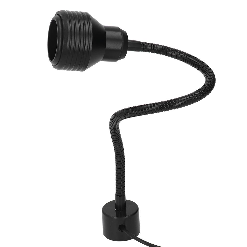 Lampă de lucru magnetică cu LED-uri de 9W, cu gât de lebădă la 360 de grade, funcție de zoom, lampă de banc de lucru cu întrerupător și priză