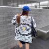 Trendy 2024 Autumn/Winter Women's Doraemon Rhinestone Tie-Dye Knit Sweater