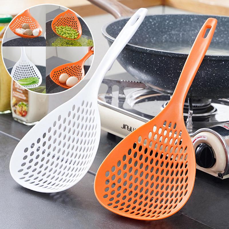 

Large Cooking Slotted Handheld Strainer For Straining Vegetable Pasta