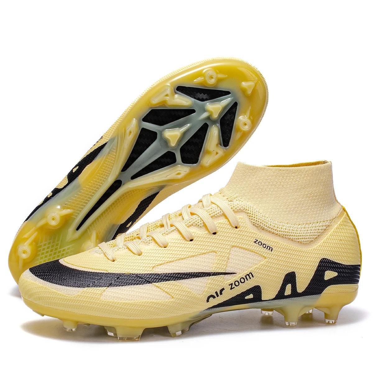 

New Men Soccer Shoes Futsal High-top Grass Cleats Sneakers Non-Slip Football BootsHigh-quality Match Indoor Hot-selling Outdoor 35