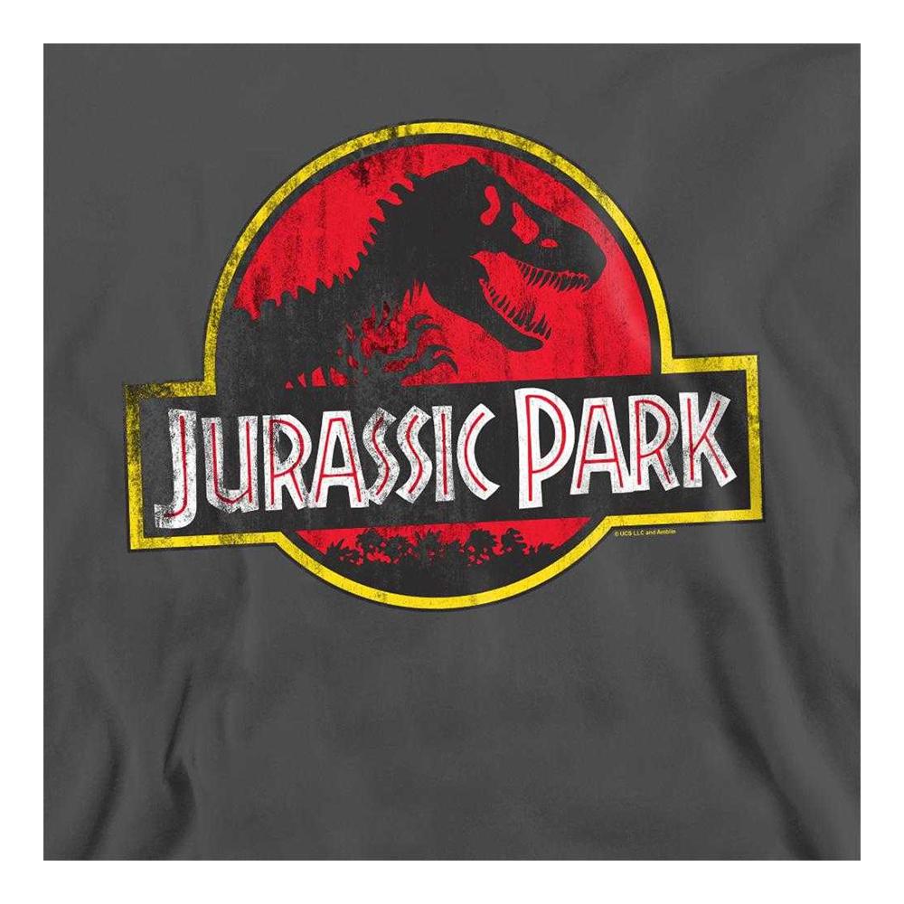 Jurassic Park Unisex Adult Distressed Logo Sweatshirt