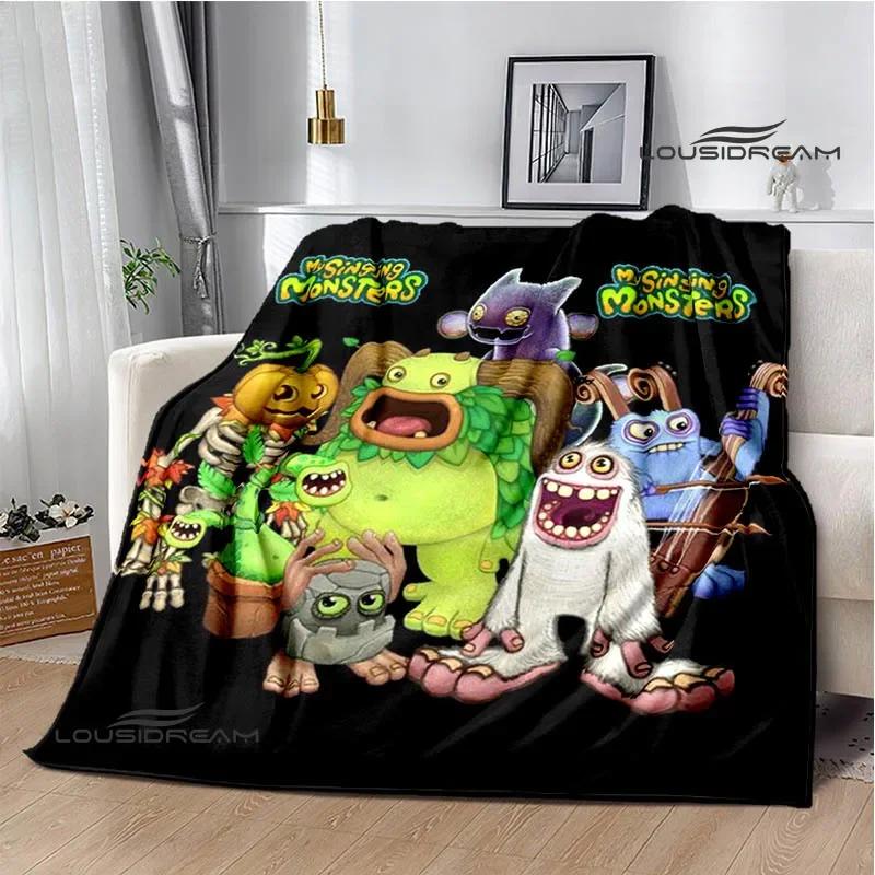 Game My Singing Monsters printed blanket Flange Warm blanket picnic blanket Soft and comfortable blanket Birthday Gift