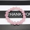 Pink Rose Powder Crystal Quartz Natural Stone Streche Bracelet Elastic Cord Pulserase Jewelry Beads Lovers Woman Gift