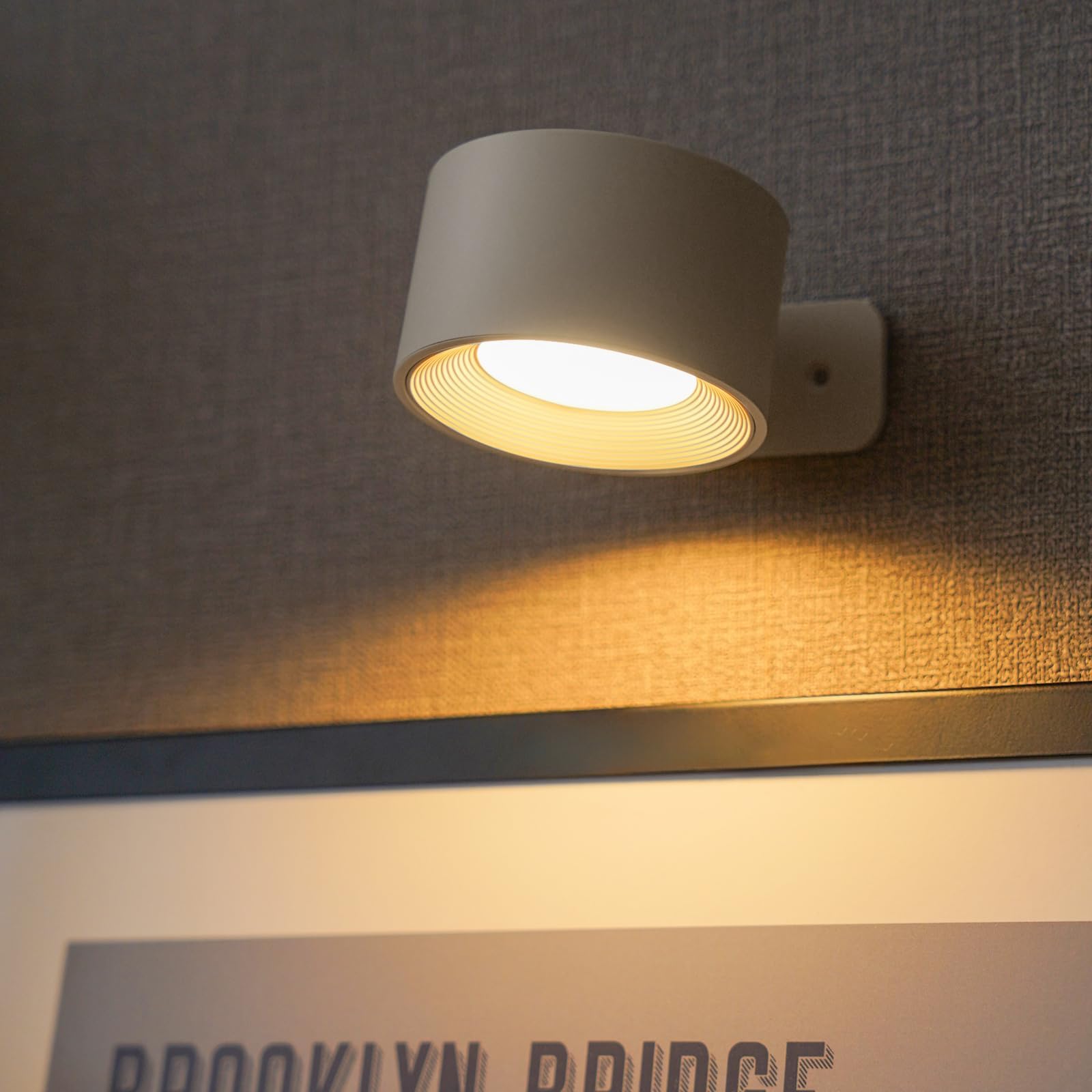 

atRise LED Wall Light, Stylish, with Original Colors to Match Any Room, 3 Color Adjustments, 3 Dimming Levels, No Installation Required, Removable