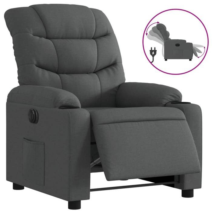 VidaXL Electric Recliner, Relaxation Chair with Backrest, Seat with Armrests, TV Armchair for Living Room 3206628