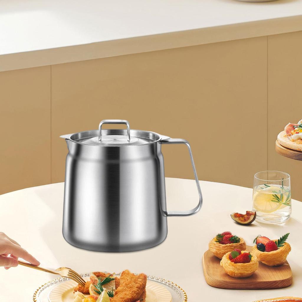 Stainless Steel Oil Filter Pot Deep Frying Pot for Fried Chicken Baking