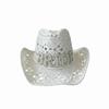 Crochet Western Cowboy Hat Hollow Jazz Hat Fashion Bride Wifey Cowboy Hat  For Wedding Bridal Party