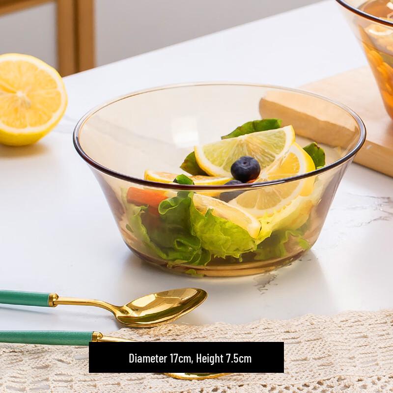 Салатник из жаропрочного янтарного стекла Flavinmci