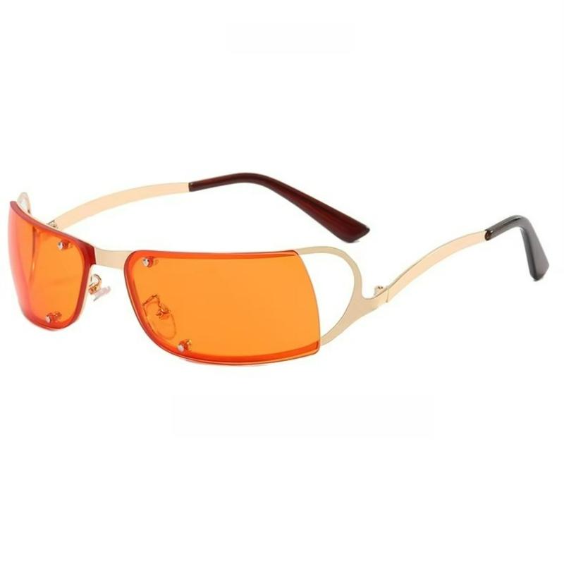 

Овальные Металлические Полые Женские Модные Солнцезащитные Очки Y2K Винтаж Панк Детки Подходят для Уличного Поза Вечерние Аксессуары