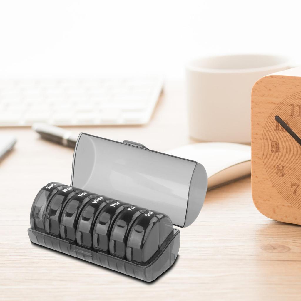 Container. Round Box Cases . Storage ,Weekly Organizers, for ,