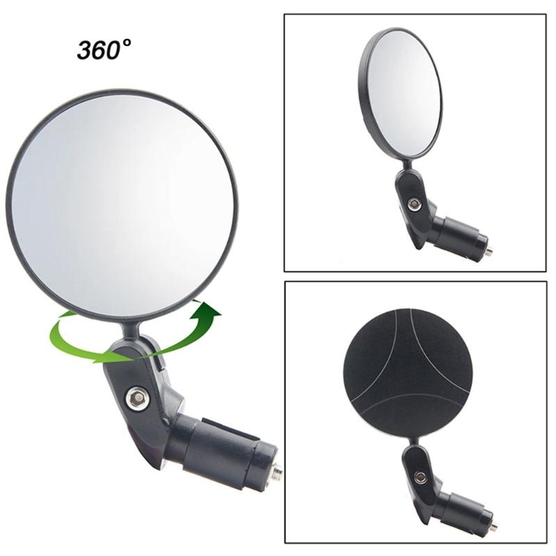 360-Degree Rotatiing Universal Bike Rearview Mirror Adjustable Mountain Vehicle Foldable Convex Mirror Riding Equipment