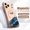 Magnetic For Magsafe Case For iPhone 17 Pro Max Airplane Landscape Pattern Skin Feeling Cover For iPhone 16 15 14 13 Pro Max