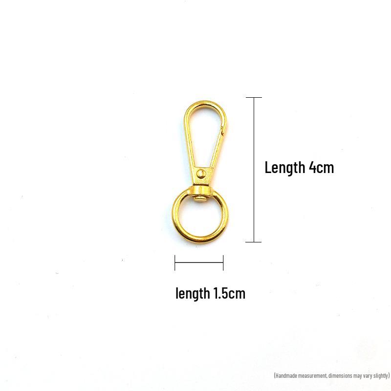 Round Tail Spring Metal Hook Keychain Jewelry Pendant Bag Accessory.