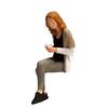 Decorative Resin Miniature People Models 1:64 Size Sitting Figure Sculpture Suitable for DIY Projects & Family Activity