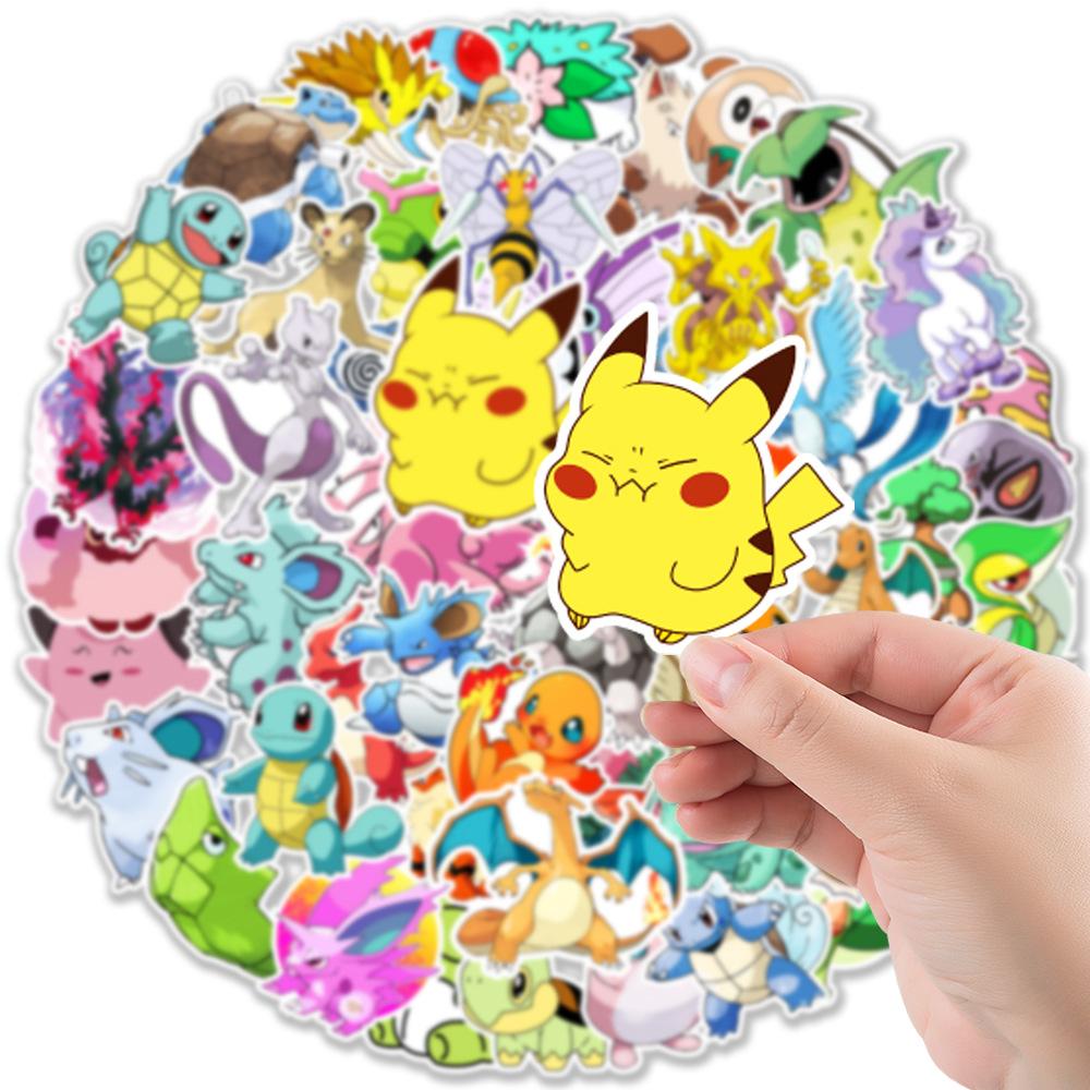 50 Anime Pokemon Graffiti Stickers Car Mobile Bicycle Water Cup Decorative Stickers Waterproof