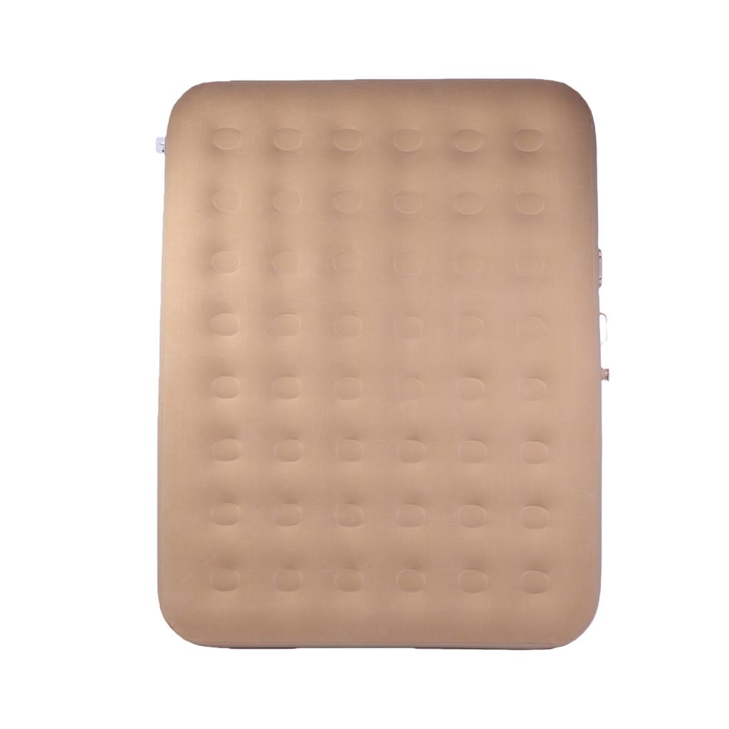 Self-Inflating Mattress with Built-in Pump, Soft Flocked Comfort Bed, Portable Inflatable Bed for Camping, Travel, Guests