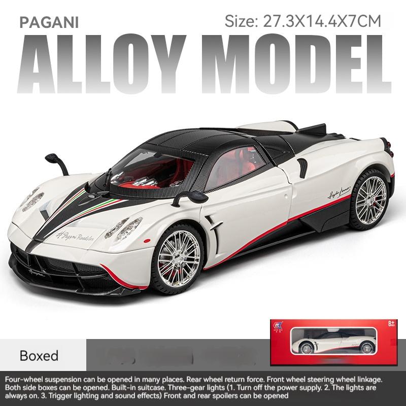 Pagani Huayra Dinastia Sportwagen-Modell im Maßstab 1:18 aus Metallguss, mit realistischem Sound und Lichteffekten – das perfekte Geschenk für Kinder.