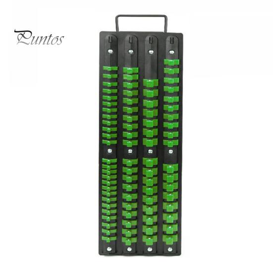 

Органайзер для гнізд з 80 пружинними кульковими фіксаторами, надміцний, універсальний, 4 ряди, 1/4, 3/8, 1/2-дюймовий, тримач для організації зберігання гнізд зелений