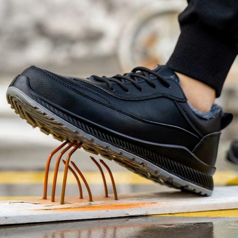Insulated 10kV Safety Shoes Men's Anti-Smashing and Anti-Penetration Winter Fleece-lined Mid-Sole Safety Shoes Insulated Shoes