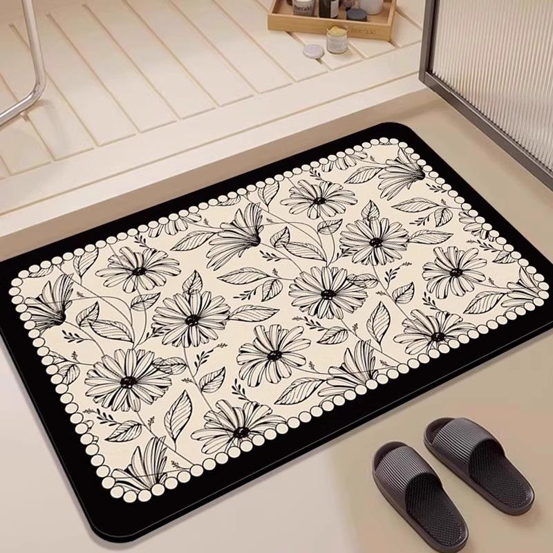 Bathroom Diatom Mud Anti-skid Quick-drying Water-absorbing Anti-skid Door Mat