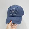 Flower letter embroidery soft top baseball cap children spring and autumn versatile street face small versatile cap