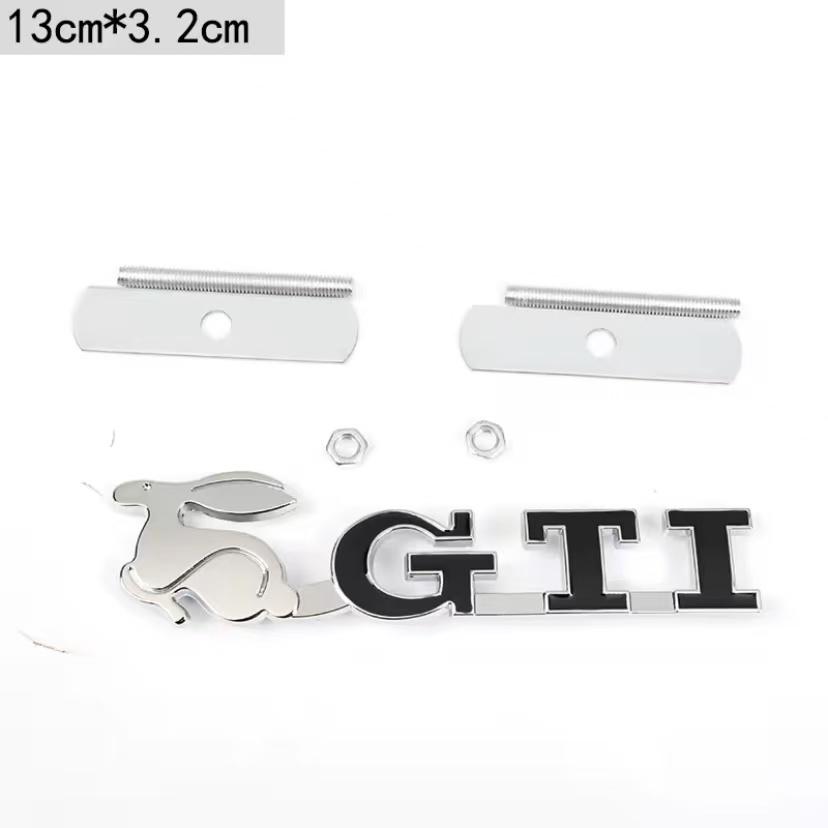 3D Metal GTI Logo Car Front Grille Emblem Badge Tire Valve For VW GTI Polo Golf MK6 7 Passat Tiguan Jetta Touareg Beetle TouranNB8