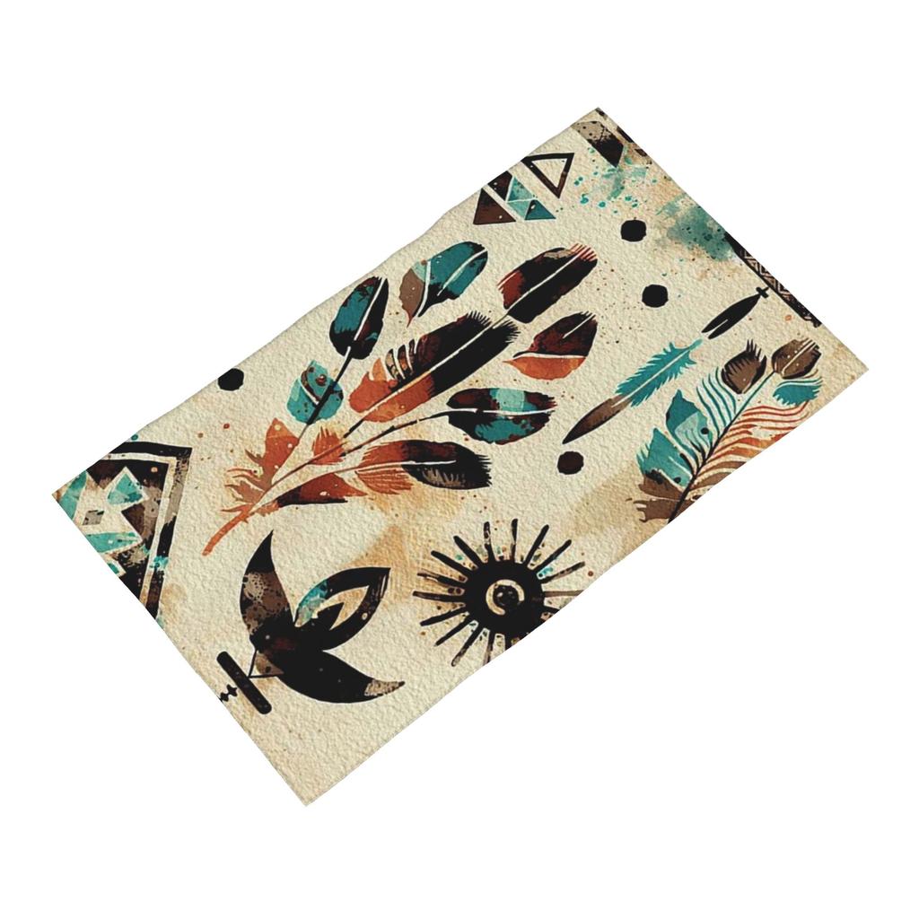 American Ethnic Tribal Art Watercolor Pattern Soft Face Towel Quick Dry Pool Bath Cotton Towels Absorbent Quick