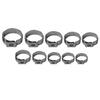 10pcs Single Ear Hydraulic Hose Clamps Stainless Steel Hydraulic Hose Clamp Kit Train Ship Auto Car Accessories