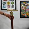 Wooden Walking Stick with Brass Handle Unique Telescopic Design Movie Prop Studio Home Travelling  Telescope Wooden Walking Cane
