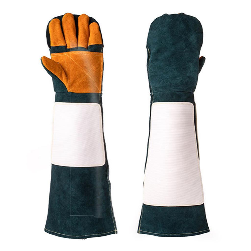 Professional Safety Gloves Bite Proof Long Thick Tight Stitching Soft Animal Handling Gloves for