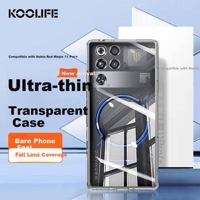 Nubia Red Magic 11 Pro Phone Case, Nubia Red Magic 10 Pro+ Protective Cover, Gaming Lens Full Coverage Transparent Soft Case, Anti-Fingerprint Outer