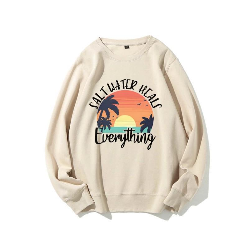 Saltwater Heals Everything Unisex Hoodie - Printed Polyester