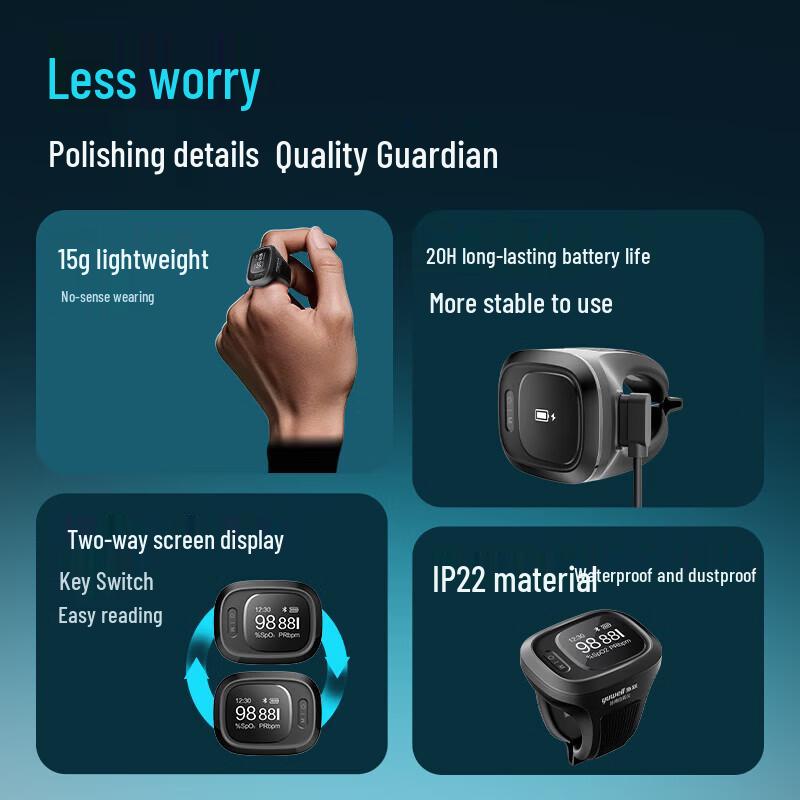 Yuwell Sleep Monitoring Pulse Oximeter Ring for EA5 Ventilator