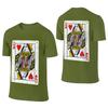 Queen Of Hearts Playing Card Short Style Reversible Tshirt Casual Vibe Korean Atmosphere Tshirt