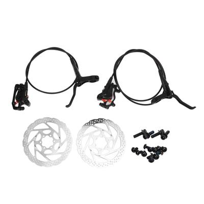 1Pair Mountain Bike Hydraulic Disc Brake Set Aluminum Alloy 2 Piston Hydraulic Disc Brake