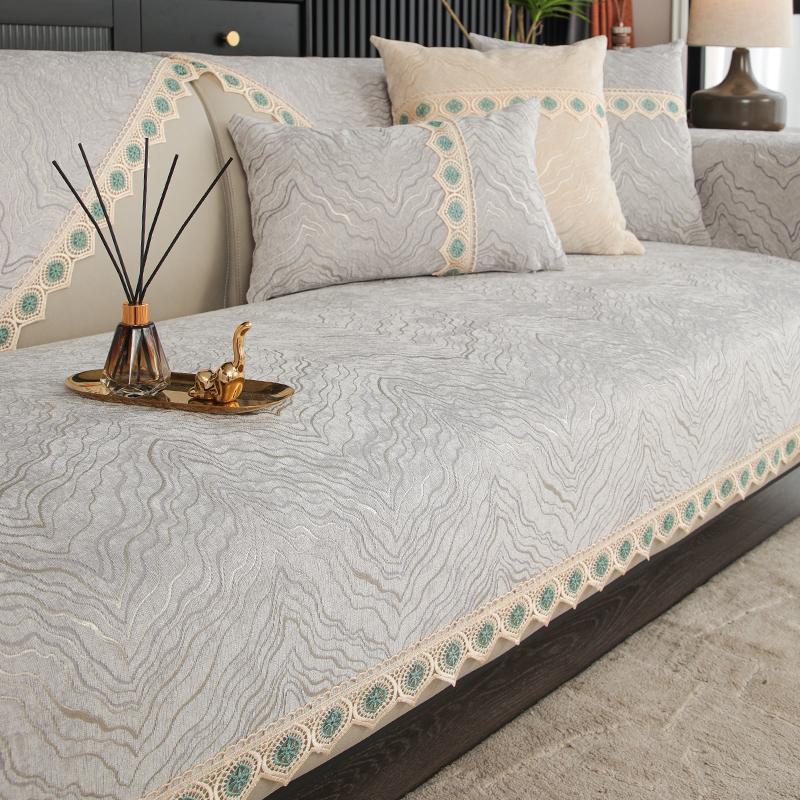 

High-Grade Sofa Cushion Cover Four Seasons Universal Non-Slip Modern High-End Lux Simple Design for Living Room 70*70cm