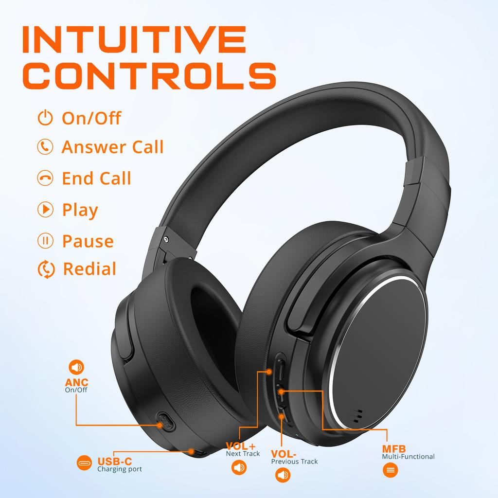 2022 Top Seller M1 HiFi Earphones & Headphones Noise Cancelling with Microphone 65 Hours Playtime