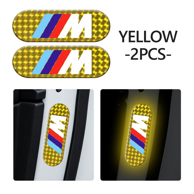 HKUG1 Car Reflective Warning Stickers Night Visibility Protective Strip For BMW Performance M E87 E30 E46 E28 F35 G20 E93 F20 X3 X