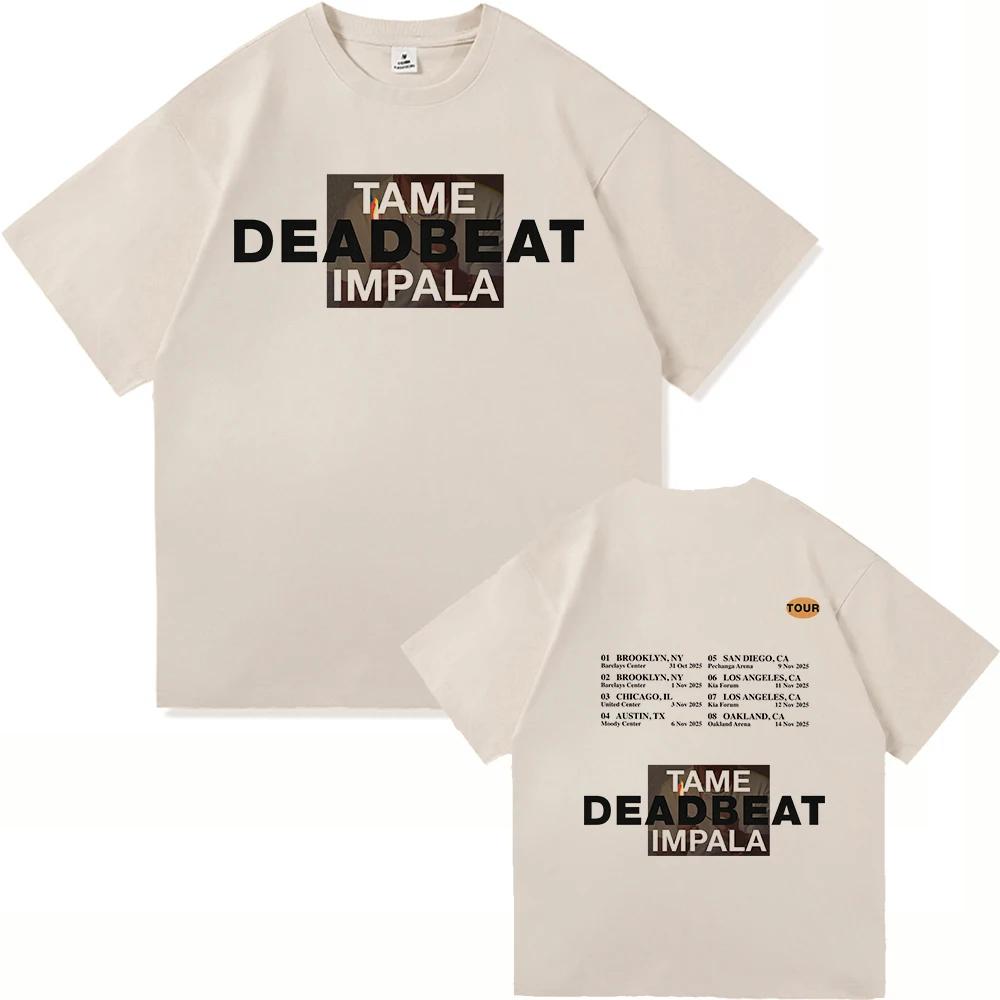 Tame Impala Deadbeat 2025 New Album Tshirt Deadbeat Tour UnisexUnisex Clothing Harajuku High Quality Clothes Cotton Tshirts