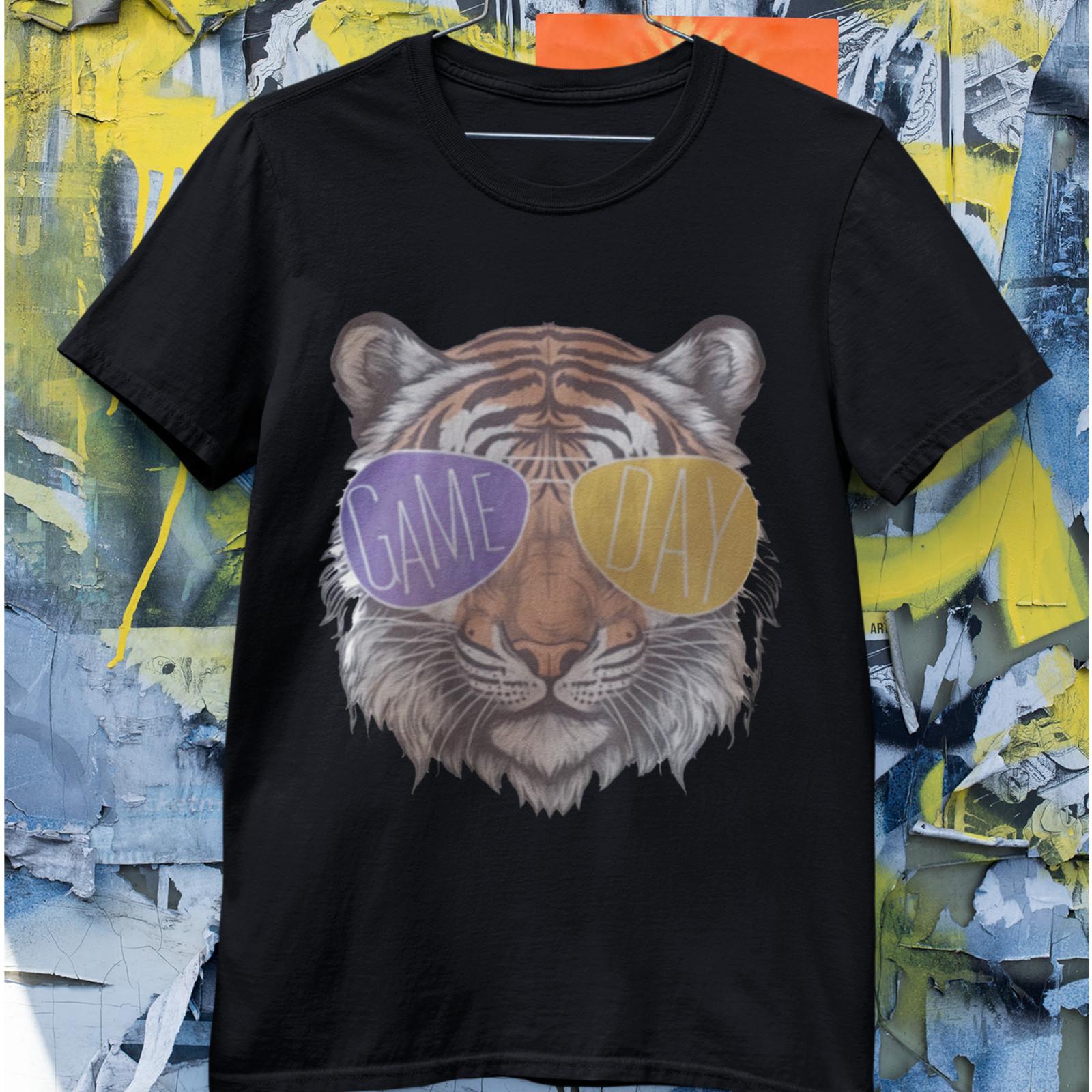 Tiger Game Day T-Shirt Funny Sports Fan Graphic Tee Unisex Shirt 4XL
