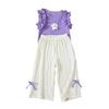 Girls' Flounce Top & Pants Set -Summer Outfit