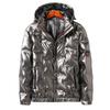 2025 Winter Daunenjacke Herren Neue Kapuzen-Daunenjacke Lässig Glänzend Kurz Daunenjacke Baumwolljacke