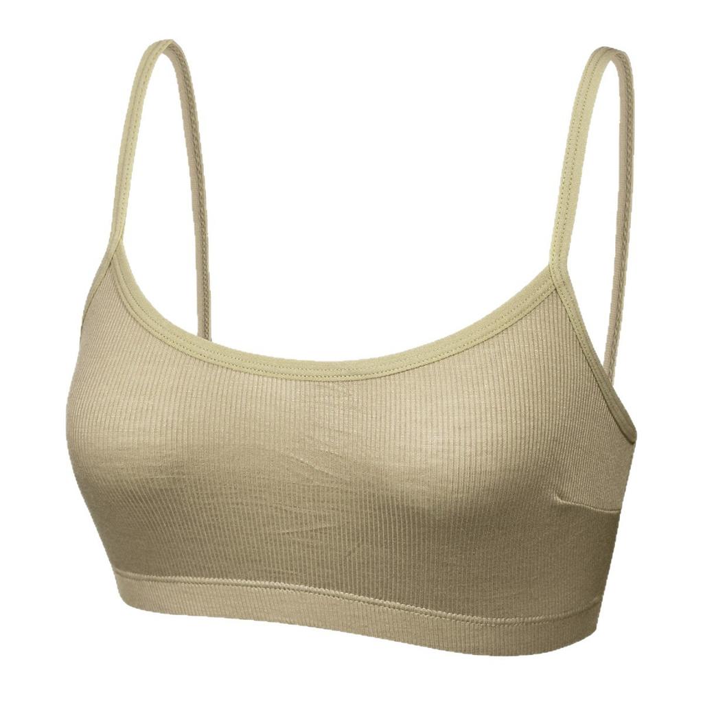 Women Sexy Simple Comfortable Solid Color Wireless No Buckle Camisole Bra