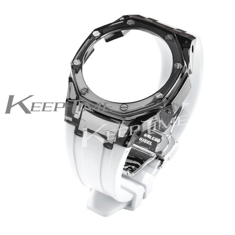 For Casioak G-Shock GA-2100 GM-2100 GMA-S2100 GA2100 Mod Kit Transparent PC Case Rubber Strap Watchband Replacement Accessories