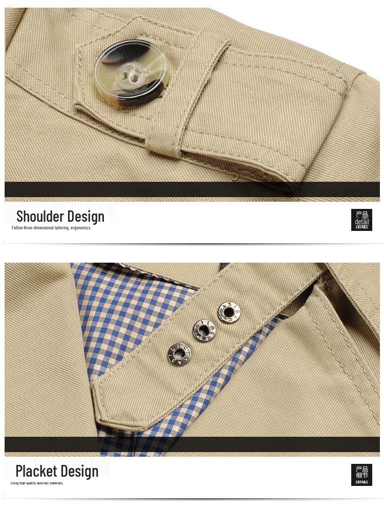 Pánská bunda z prané bavlny: Neformální jarní/podzimní módní kabát