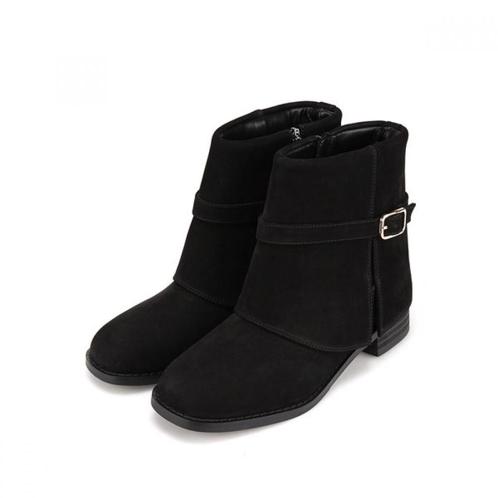 Barbara Suede Buckle Ankle Boots Bbh835bk 250mm 23500₽