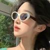 Oval Rice Nail Cat Eye Sunglasses Sunglasses Advanced Sense Street Shot Uv Protection Sunglasses Women