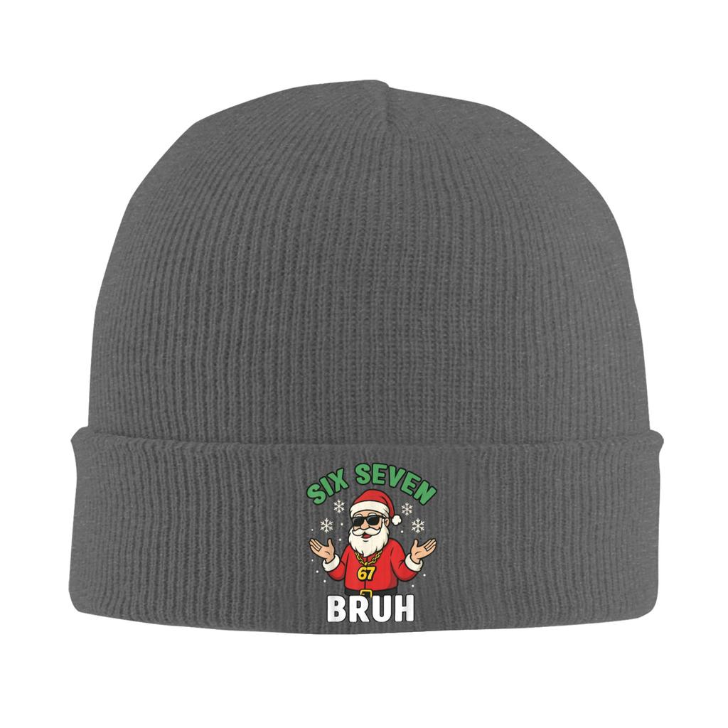 Six Seven 67 Christmas 6 7 Bruh 67 Meme Knit Hat Beanie Hats Hippie Thermal Elastic Men Women Bonnet Hats Winter Street Caps